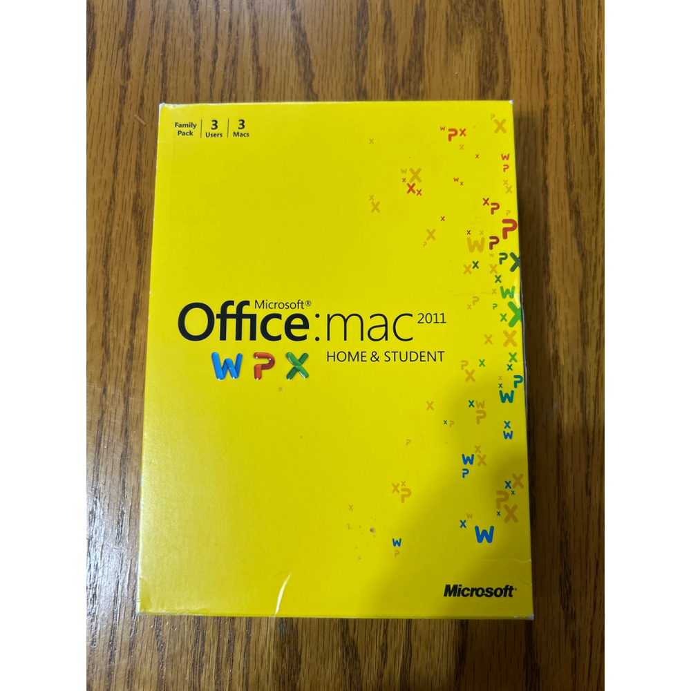 Microsoft Office Mac‎ 2011 Home & Student Software - Yellow